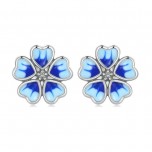 Cercei argint Vintage Blue Flower
